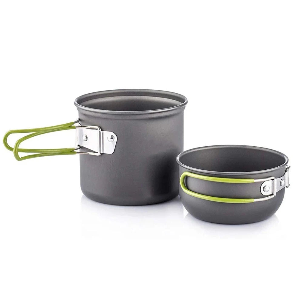 Camping Cookware Kit with Stove Outdoor set