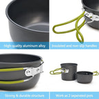 Camping Cookware Kit with Stove Outdoor set
