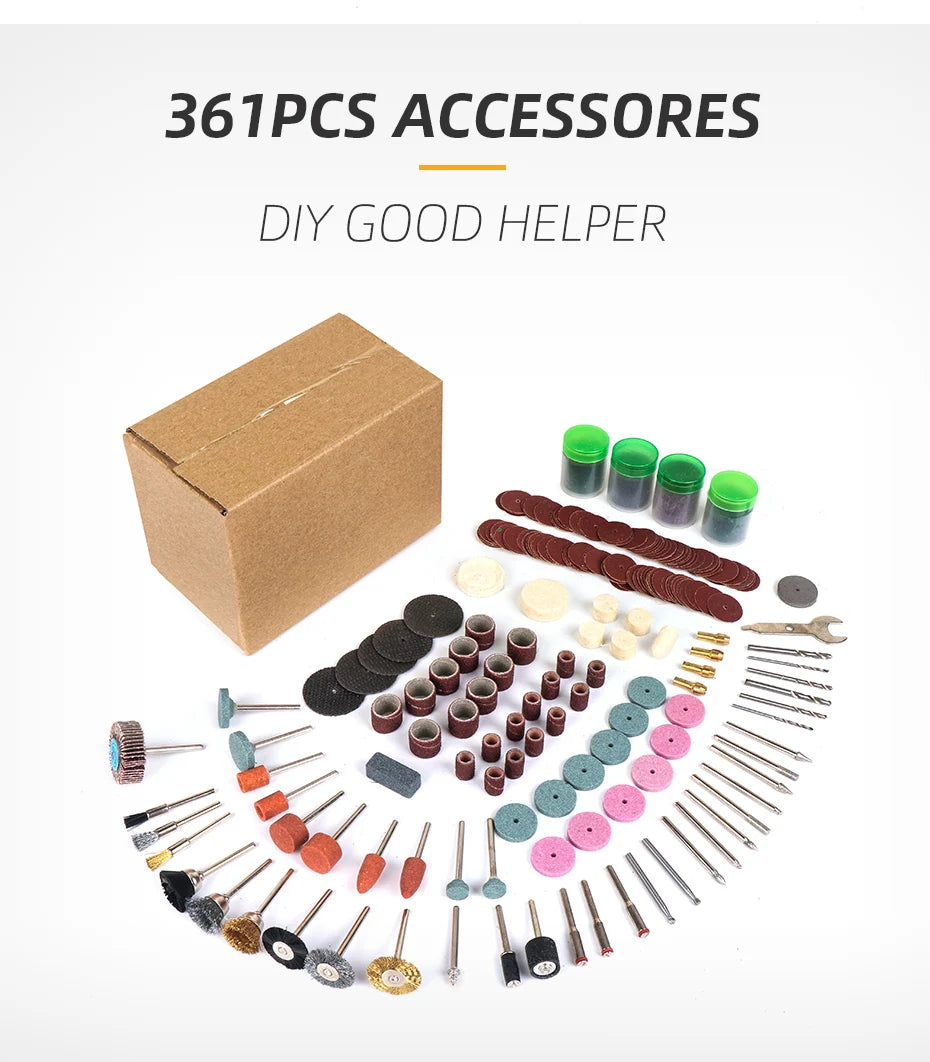 361PCS/lot Power Tools Dremel Rotary Tool Accessory Set
