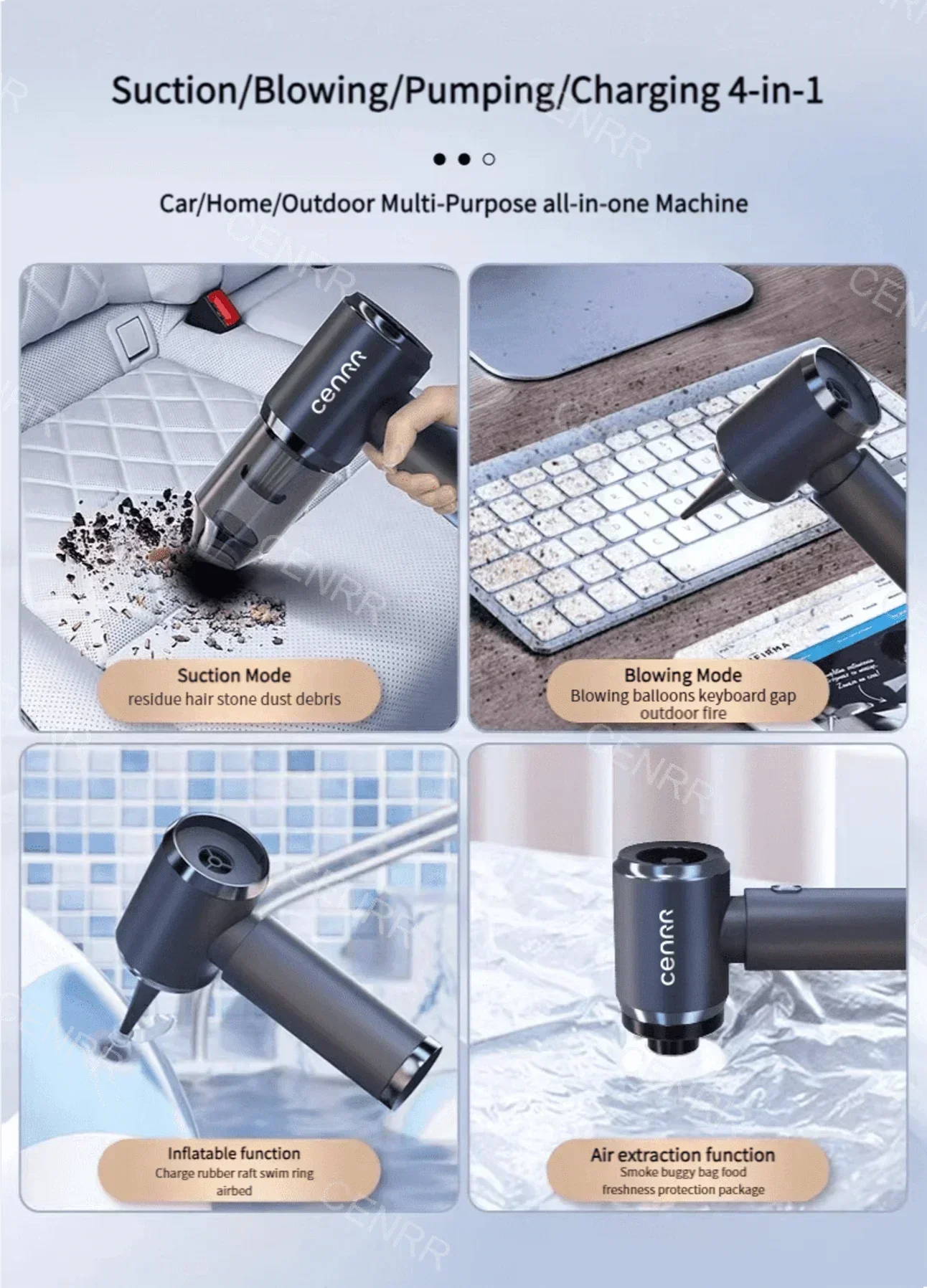 CENRR 210000PA Mini Car Vacuum Cleaner