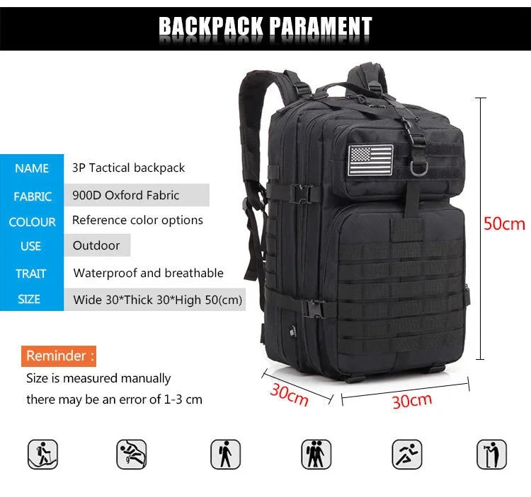 30/50L Tactical Backpacks Man