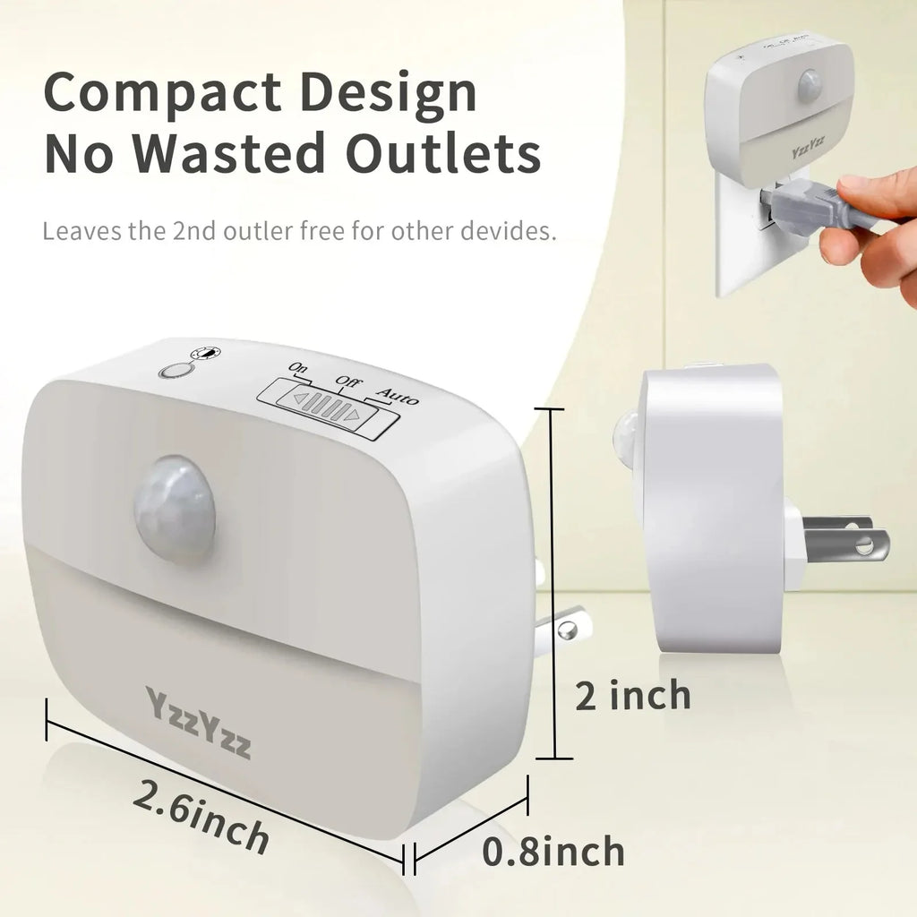 LED Night Light With Motion Sensor EU US Plug Lamps