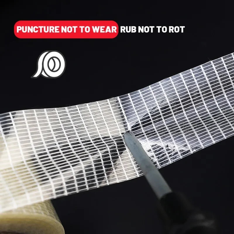 20/100M Transparent Grid Fiber Tape Strong Single