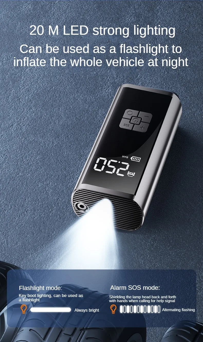 Car Air Pump Wired/Wireless Protable Car Air Compressor 150PSI