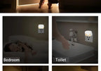 LED Night Light With Motion Sensor EU US Plug Lamps