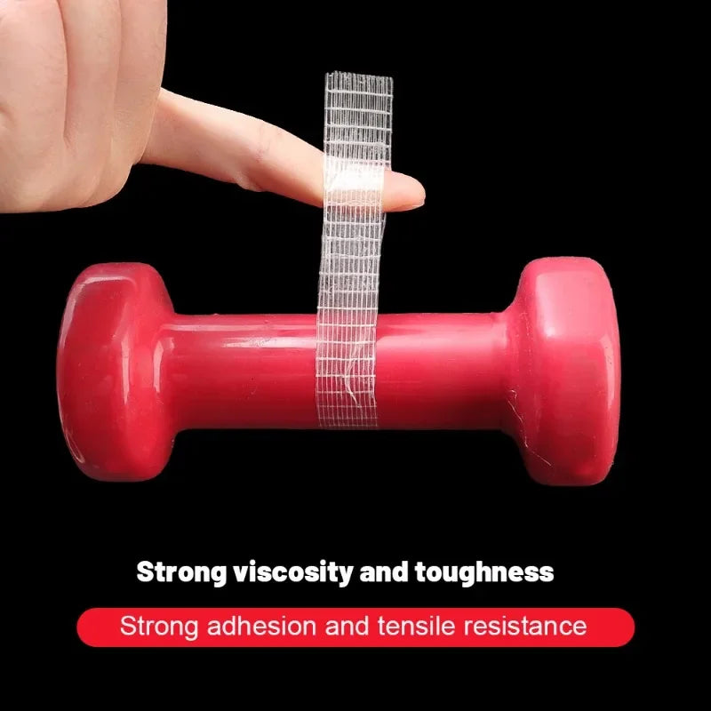 20/100M Transparent Grid Fiber Tape Strong Single