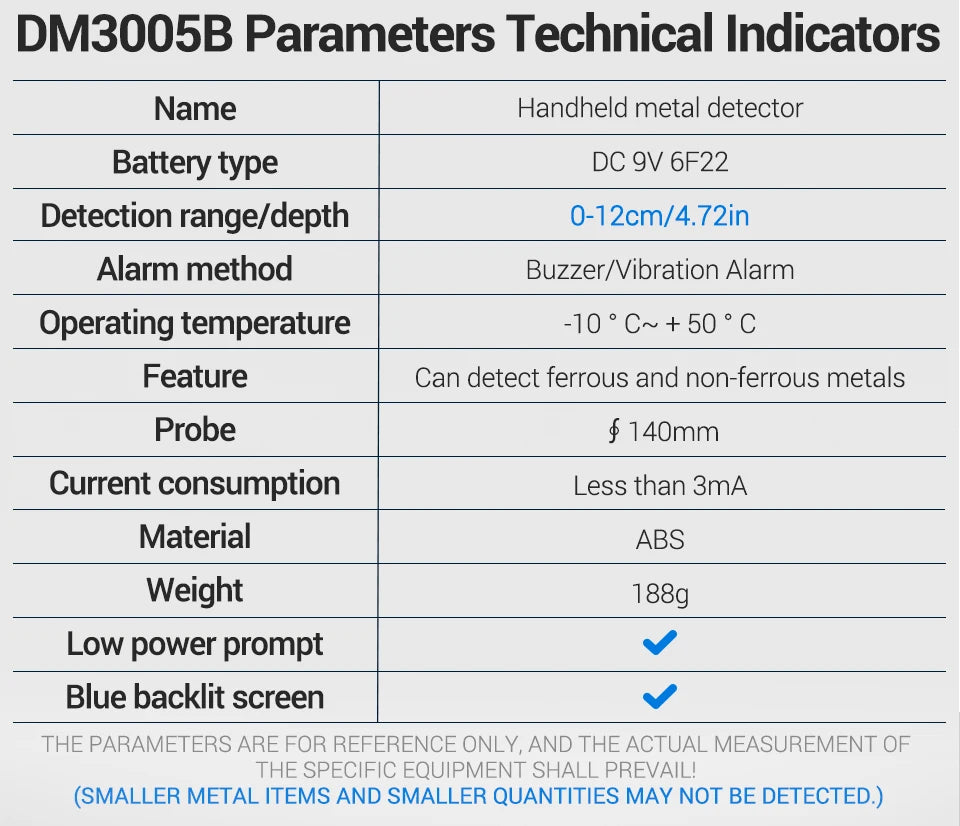 Metal Gold Detector 12cm/4.72in Depth Treasure Hunting