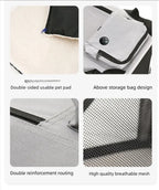 Soft Dog Crates Kennel for Pets 3 Door Soft Sided Folding Travel Pet Car Carrier with Straps and Mat for Dogs, Cats, Rabbits