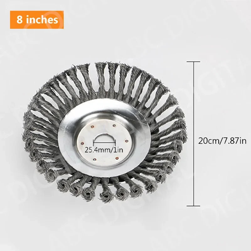 6/8 inch Steel Wire Rotary Brush Cutter Trimmer