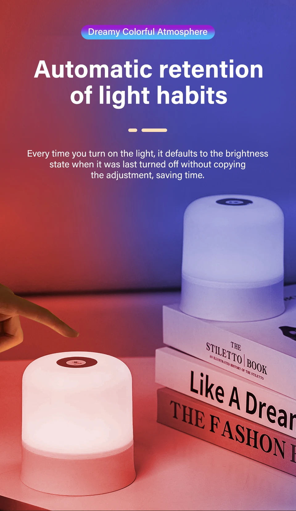 Touch LED Night Light USB Table Lamps Rechargeable