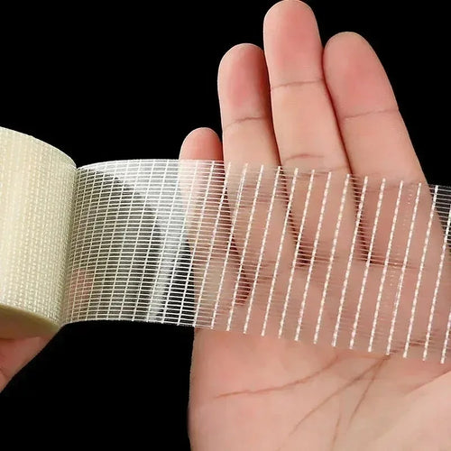 20/100M Transparent Grid Fiber Tape Strong Single