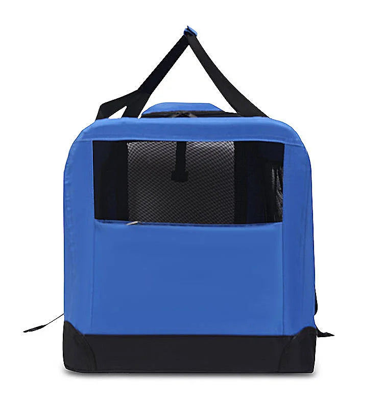 Soft Dog Crates Kennel for Pets 3 Door Soft Sided Folding Travel Pet Car Carrier with Straps and Mat for Dogs, Cats, Rabbits