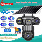 Solar Camera 4G Sim Outdoor 3 Lens