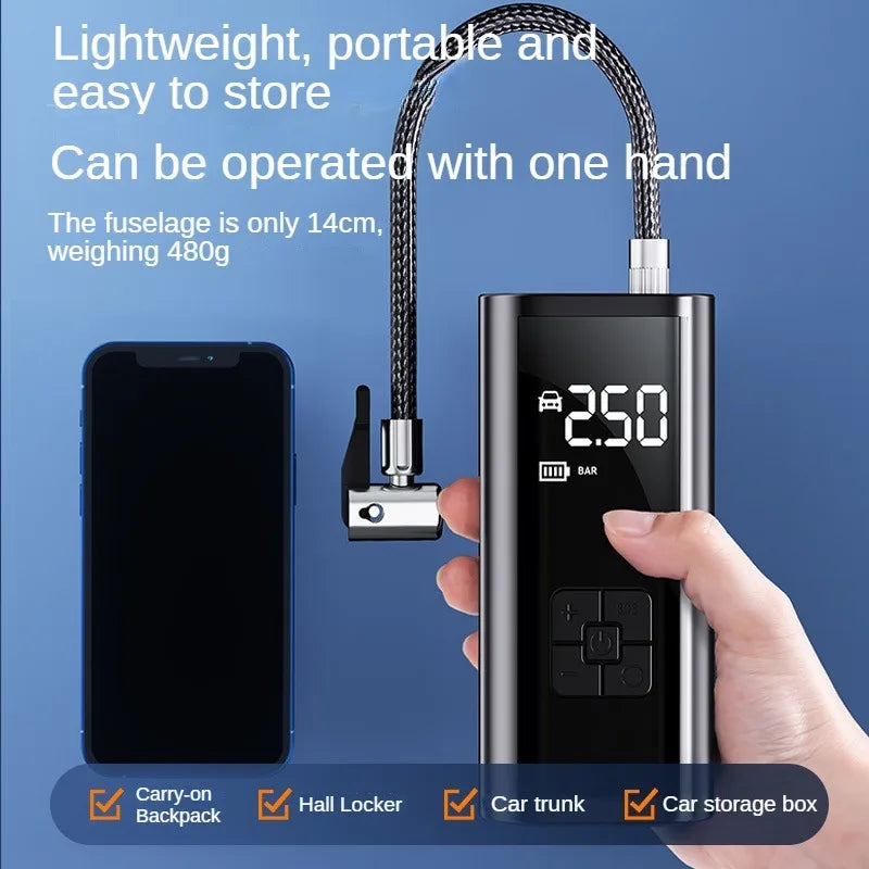 Car Air Pump Wired/Wireless Protable Car Air Compressor 150PSI