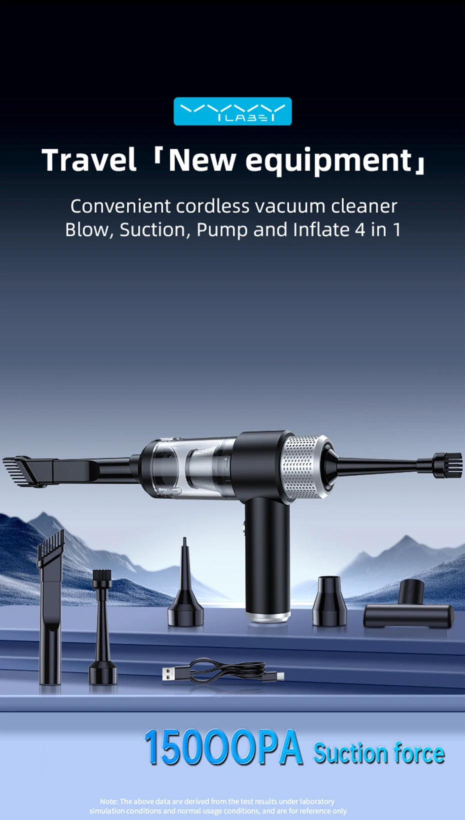 LABS 15000Pa Car Vacuum