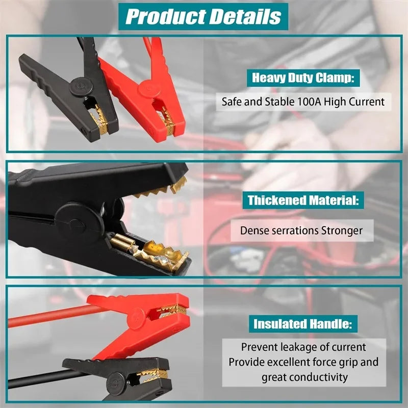 Jumper Cables Car Using Tool For Makita 18v