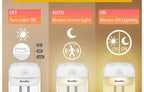 LED Night Light With Motion Sensor EU US Plug Lamps