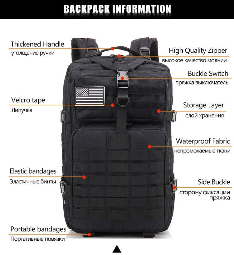 30/50L Tactical Backpacks Man