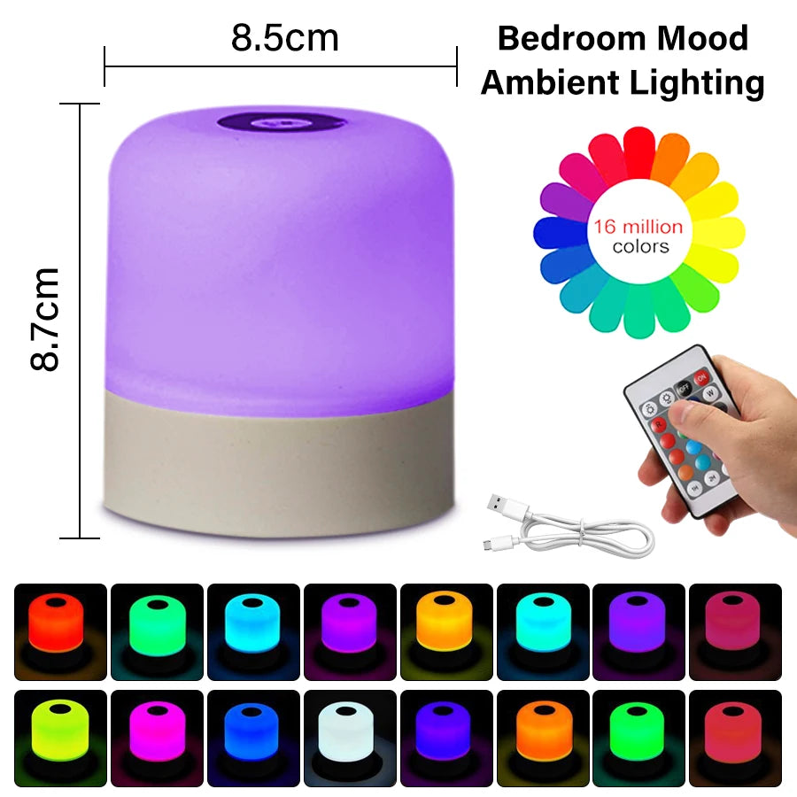 Touch LED Night Light USB Table Lamps Rechargeable