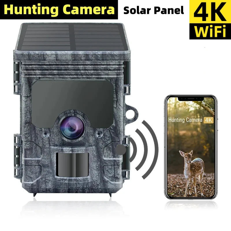 Hunting Camera  4K  WiFi Solar Panel