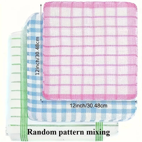 10 waffle absorbent woven rags, kitchen towels,