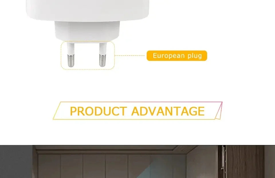 LED Night Light With Motion Sensor EU US Plug Lamps