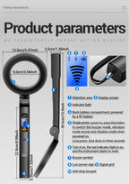 Metal Gold Detector 12cm/4.72in Depth Treasure Hunting