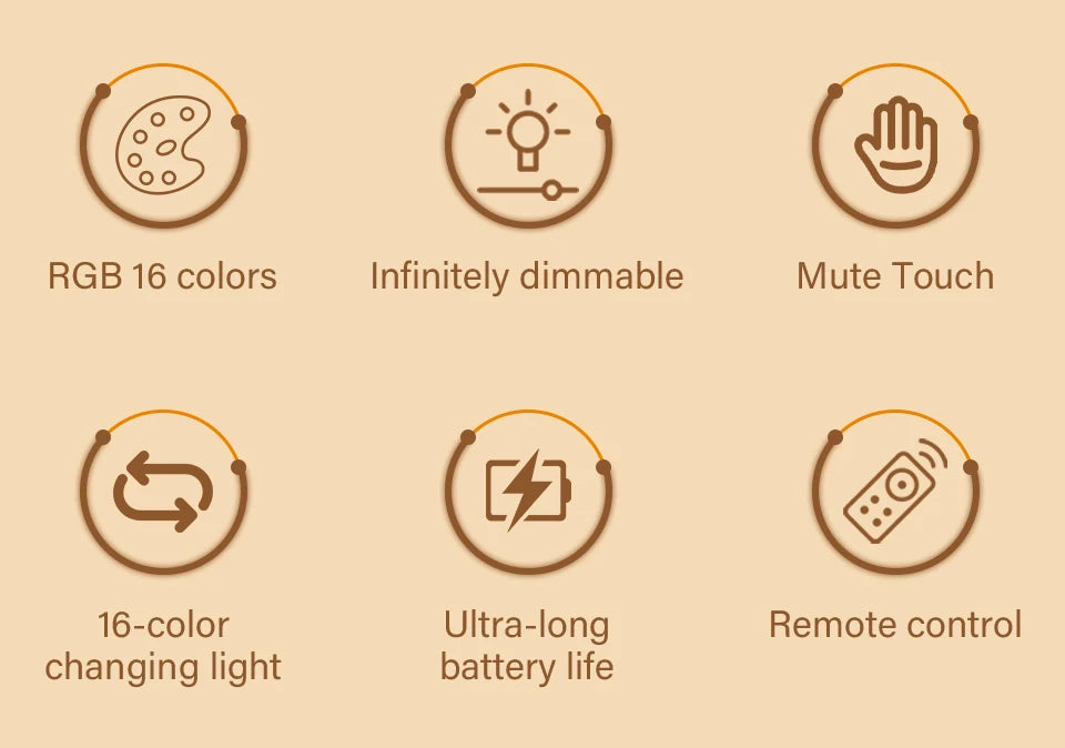 Touch LED Night Light USB Table Lamps Rechargeable