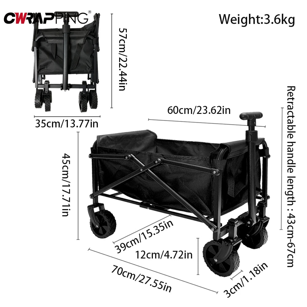 Black Handcart Outdoor Garden