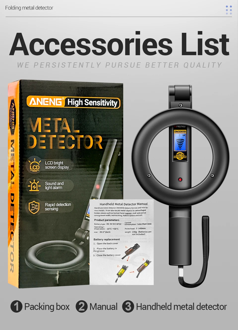 Metal Gold Detector 12cm/4.72in Depth Treasure Hunting