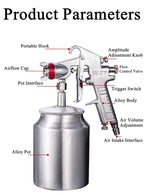 Siphon/Gravity Pneumatic Spray Paint Gun