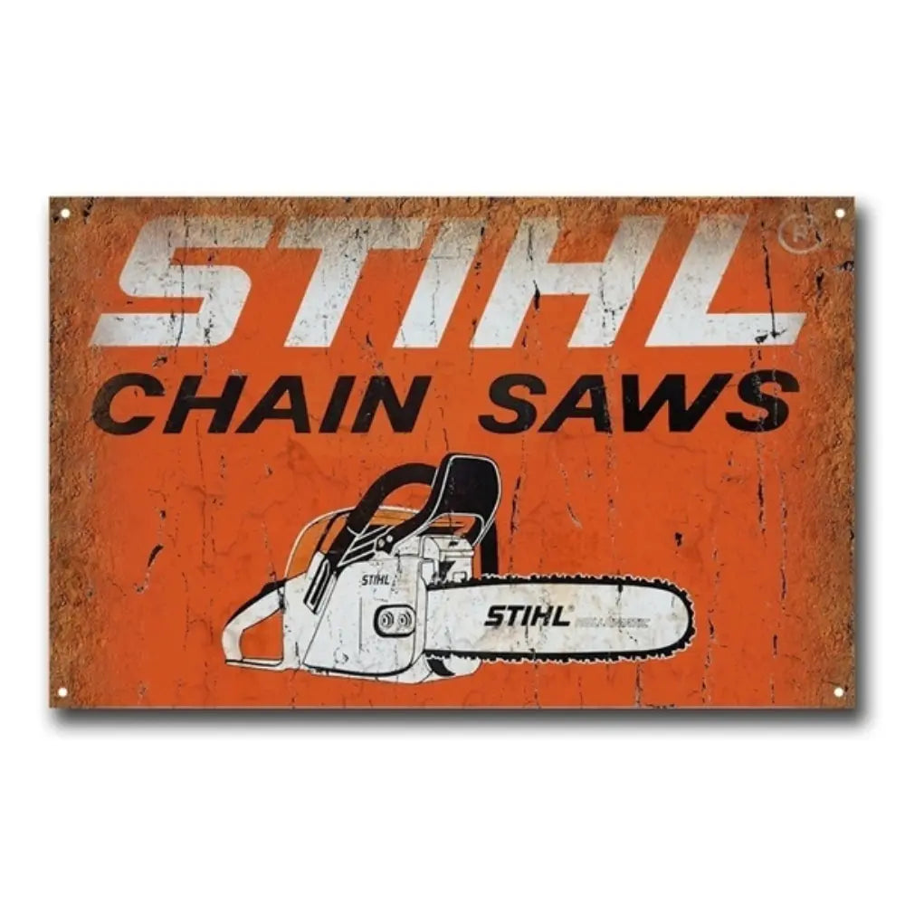 Stihl Chain Saws Vintage Tin Sign  Retro Metal Poster for Wall Decor Home Decoration