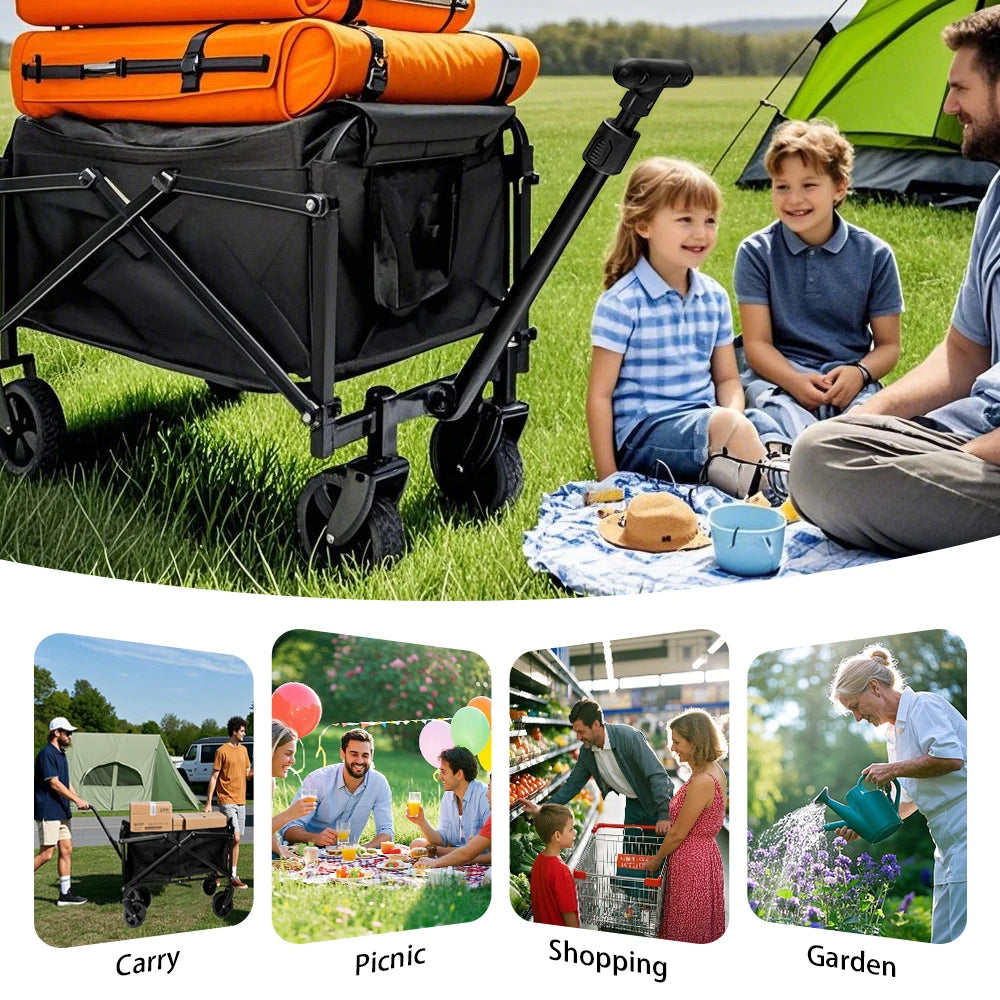 Black Handcart Outdoor Garden