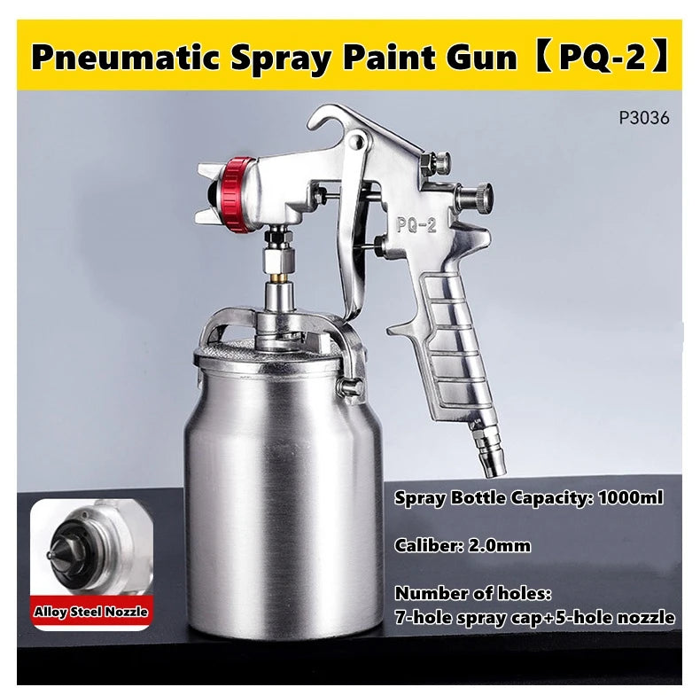 Siphon/Gravity Pneumatic Spray Paint Gun
