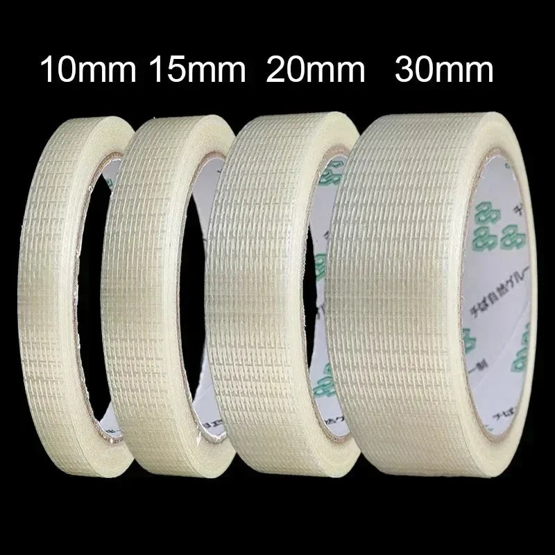 20/100M Transparent Grid Fiber Tape Strong Single