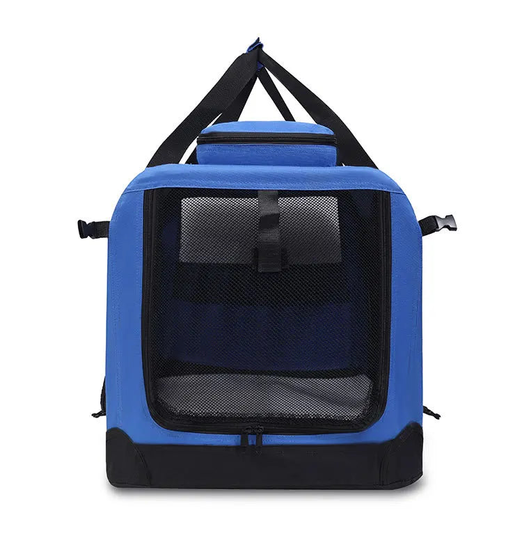 Soft Dog Crates Kennel for Pets 3 Door Soft Sided Folding Travel Pet Car Carrier with Straps and Mat for Dogs, Cats, Rabbits