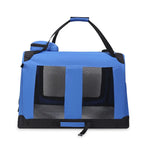 Soft Dog Crates Kennel for Pets 3 Door Soft Sided Folding Travel Pet Car Carrier with Straps and Mat for Dogs, Cats, Rabbits