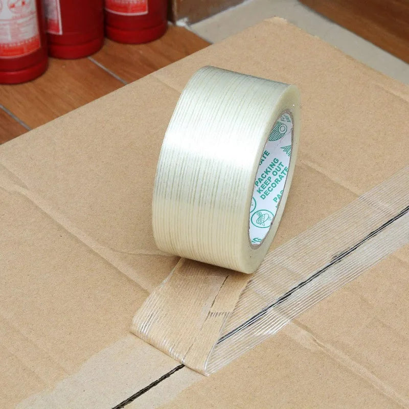 20/100M Transparent Grid Fiber Tape Strong Single