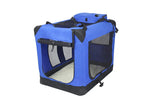 Soft Dog Crates Kennel for Pets 3 Door Soft Sided Folding Travel Pet Car Carrier with Straps and Mat for Dogs, Cats, Rabbits