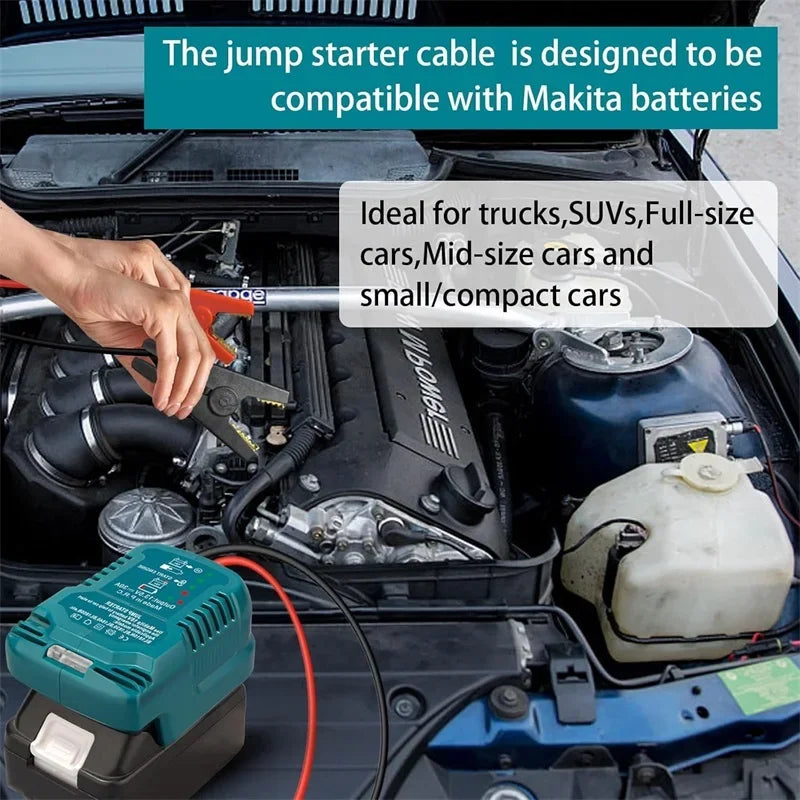 Jumper Cables Car Using Tool For Makita 18v