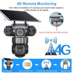 Solar Camera 4G Sim Outdoor 3 Lens