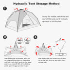 Tent Ultralight Waterproof Automatic Tent 3-4 Person Portable